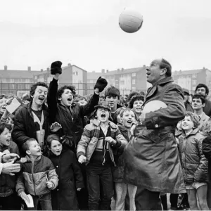 Bobby Charlton Print: 23rd February 1983, Synthetic Football Pitch Opening Bobby Charlton Print: 23rd February 1983, Synthetic Football Pitch Opening