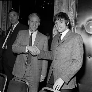 Bobby Charlton and George Best 1968 Football Writers Assoc dinner where Best was awarded