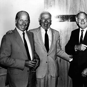 Bobby Charlton, Sir Matt Busby, Joe Mercer & Denis Law, pictured together outside Sir