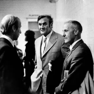 Bobby Charlton with Don Revie and Bill Shankly Print Bobby Charlton with Don Revie and Bill Shankly Print