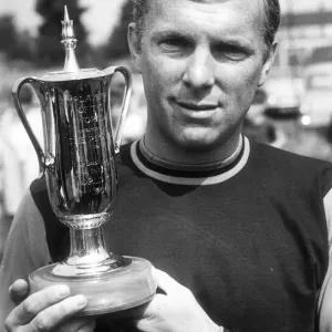 Bobby Moore Football Player - Aug 1966 with player of the Year Trophy Mirrorpix Bobby Moore Football Player - Aug 1966 with player of the Year Trophy Mirrorpix