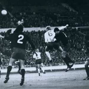 Bobby Moore heads the ball towards the Mexican goal during Englands match against Mexico Bobby Moore heads the ball towards the Mexican goal during Englands match against Mexico
