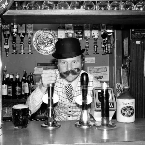 Bobby Moore at Moores Public House Print, 17th November 1976