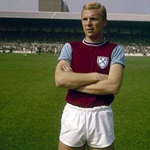 Bobby Moore of West Ham United at Upton Park before the league division one match against