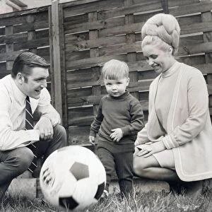 Bobby Murdoch Celtic FC player with his wife Kathleen and two year old son Robert