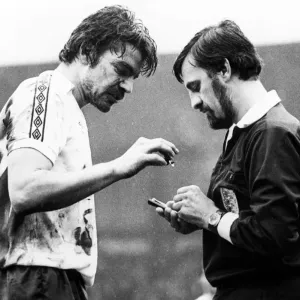 Sam Allardyce Booked with Metal 25th February 1978 Print