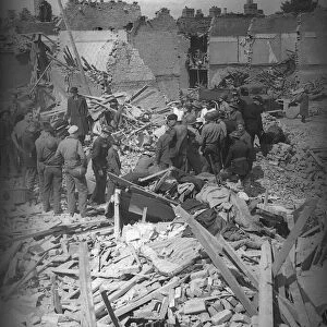 Bomb Damage after air raid damage Deptford WW2 wardens