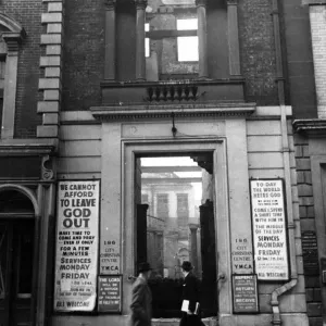 Bomb Damage in Aldgate, London Print (1941)
