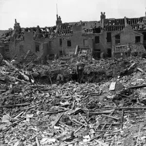Print of Bomb Damage on Almorah Road, Bedminster