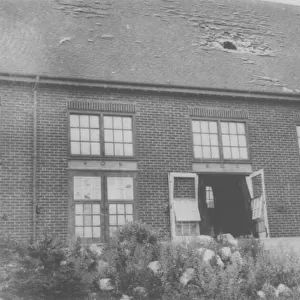 Bomb damage at Barton School, Torquay in May 1943. Thankfully it didn