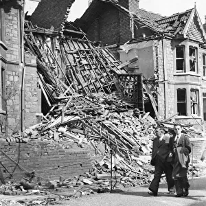 Bomb damage in Bristol. Avon and Somerset area of England