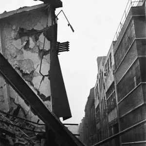 Bomb damage around the City of London following the most devastating raid on London which Bomb damage around the City of London following the most devastating raid on London which