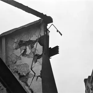 Bomb damage around the City of London following the most devastating raid on London which Bomb damage around the City of London following the most devastating raid on London which