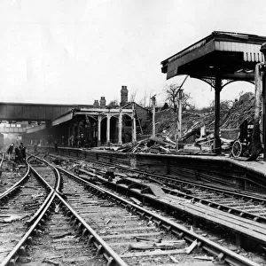 Bomb damage to Coventry rail station. The station was completly rebuilt in 1960