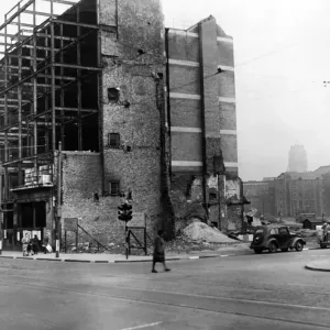 Bomb damage in Liverpool, Merseyside. Circa 1941