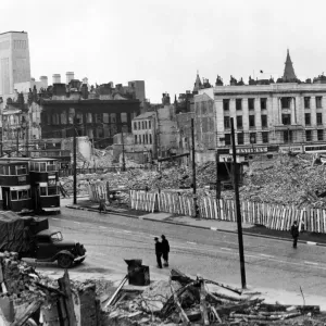 Bomb damage in Liverpool. South Castle Street, Liverpool Bomb damage in Liverpool. South Castle Street, Liverpool
