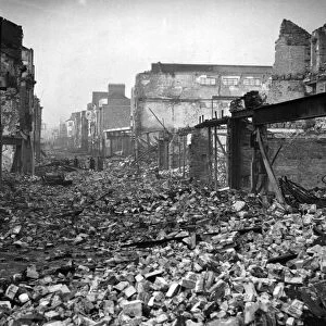 Bomb damage, Swansea, following air raid attacks. Circa 1941