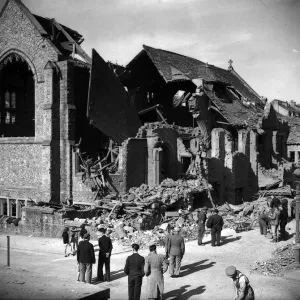 Bomb Damaged Grimsby Print 1943