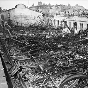 The bomb damaged shell of the Coliseum Theatre, Bristol