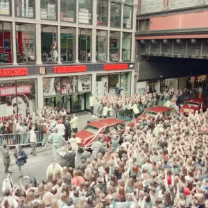 Bon Jovi, appearing at Tower Records, Argyle Street, Glasgow, Scotland