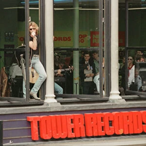 Bon Jovi, appearing at Tower Records, Argyle Street, Glasgow, Scotland