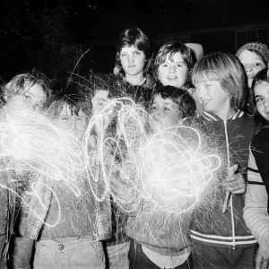 Bonfire Night Print, Reading, Berkshire, November 1975 Bonfire Night Print, Reading, Berkshire, November 1975