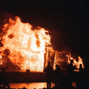 Bonfire Night, Skinningrove, North Yorkshire, England, Wednesday 5th November 1997 Bonfire Night, Skinningrove, North Yorkshire, England, Wednesday 5th November 1997