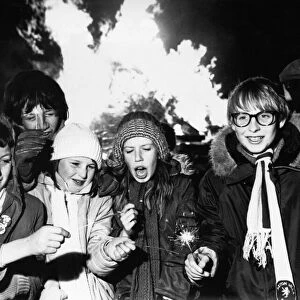 Bonfire night at Victoria Park, Smethwick, for (from left to right) Matthew Jones