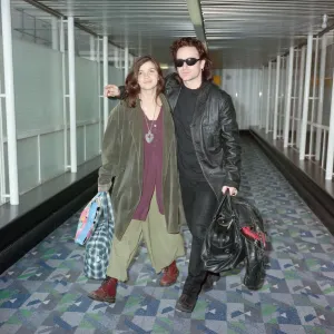 Bono and Ali at London Airport Print, 10th October 1991