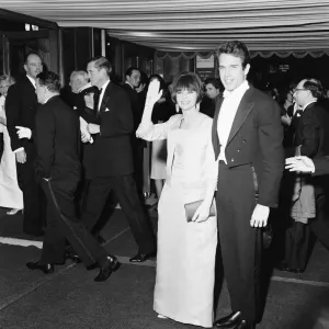 Leslie Caron and Warren Beatty at 1966 Royal Film Performance Print