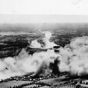 Bostons of RAF Fighter Command attack the naval stores depot at Rennes
