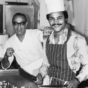 Boxer John Conteh Print with Chef William Vassalo, 1977
