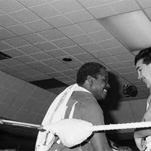 Boxing at Austin Social Club. Jimmy Moran on the right. 18th January 1987