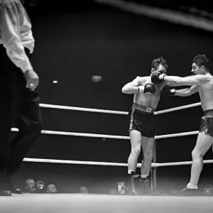 Print of Boxing Match at Harringay Arena, December 1948 Print of Boxing Match at Harringay Arena, December 1948