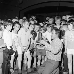 Boxing Club Presentation, Stockton, County Durham, North East England, 1975