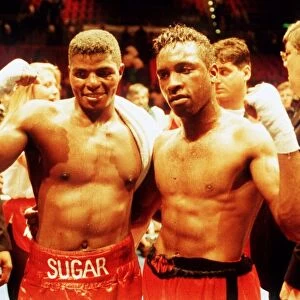 Boxing Nigel Benn v Thulani "Sugar Boy"Malinga at the Birmingham NEC