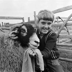 A boy at Stokesley show. Stokesley, North Yorkshire. 1973 A boy at Stokesley show. Stokesley, North Yorkshire. 1973