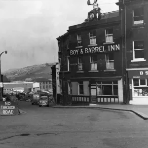 The Boys and Barrel Inn Print, Beast Market, Huddersfield 1965 The Boys and Barrel Inn Print, Beast Market, Huddersfield 1965