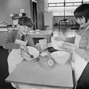 Boys cookery club at Huncliffe School, Saltburn. 1972 Boys cookery club at Huncliffe School, Saltburn. 1972