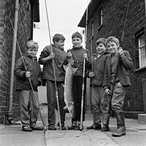 Five boys who went out looking for tiddlers and landed a 12 lb, three foot long pike