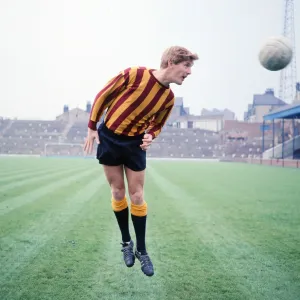 Le joueur de football de Bradford City Barry Swallow. Juillet 1968.