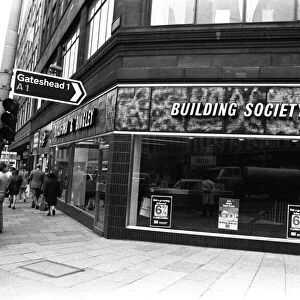 A branch of the Bradford and Bingley Building Society on the corner of Blackett Street