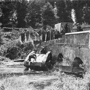 Bren Carrier Plunge into Stream Print Bren Carrier Plunge into Stream Print