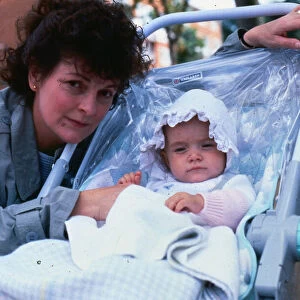 Brenda Blethyn actress 1991 with baby in scene from tv programme All good things