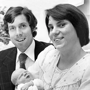 Brendan Foster and his wife Sue with their first child Paul in the Queen Elizabeth