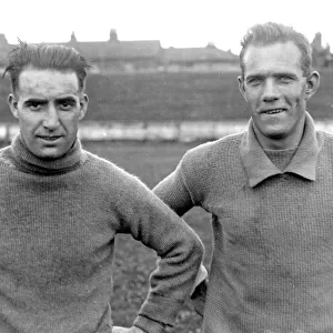 Brentford F. C. Joe Hodnett and A. Collins. 31st January 1931