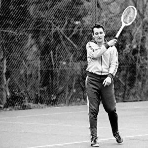 Brian Clough Nottingham Forest manager playing tennis. January 1975 75-00170-004