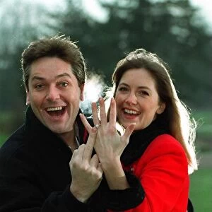 Brian Connolly Actor Comedian with his Fiance Ann Marie after his marriage proposal