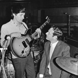 Brian Epstein with British Musician at Royal Festival Hall Print