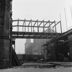 Print of Bridge lifted into position